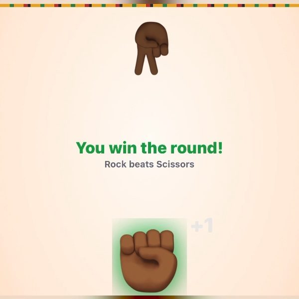 Rock paper scissors gameplay